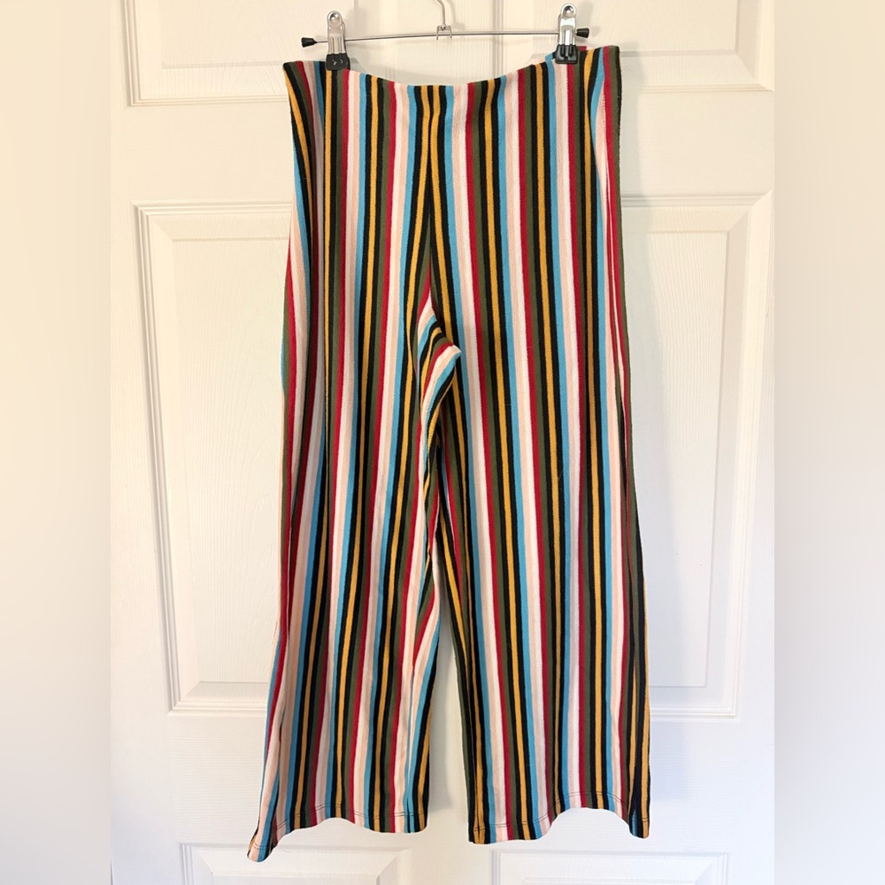 Urban Outfitters Multicolor Striped Cropped Wide-Leg Pants